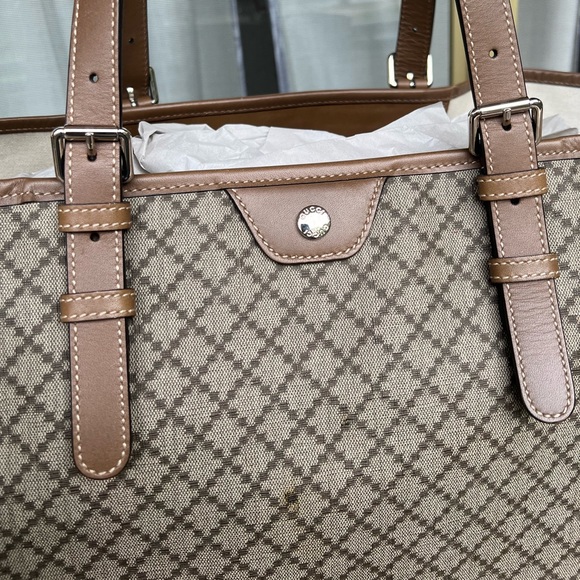 Gucci Brown Diamante Canvas Tote Bag - Picture 4 of 14